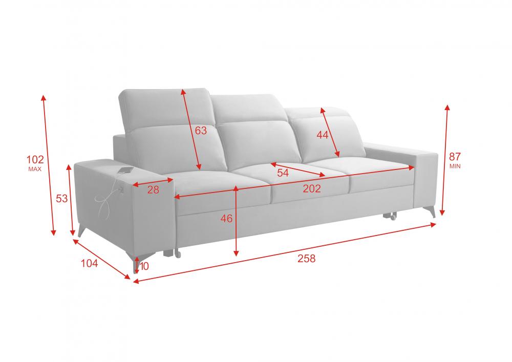 Sofa Barton 258cm